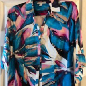 Dana Buchman floral blouse